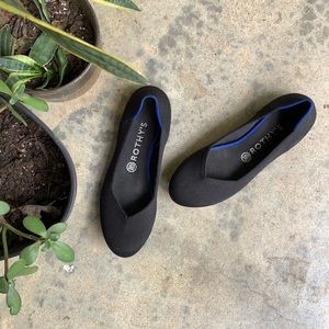 Rothys Black Round Toe Flats